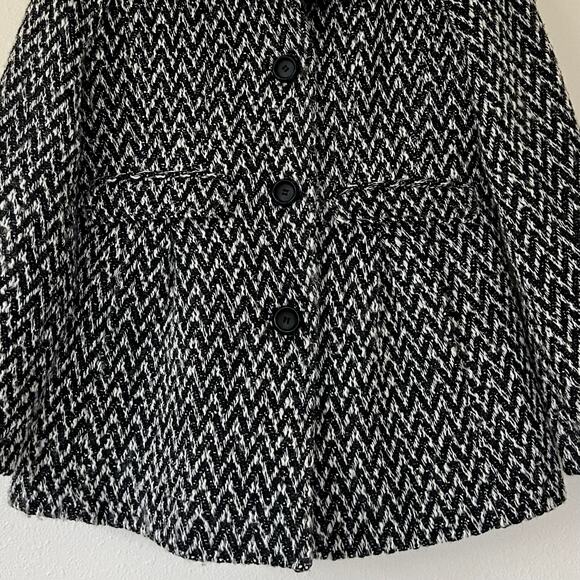 Vintage Kenneth Cole wool blend tweed peplum houndstooth 90s Y2K jacket coat S - Picture 4 of 16